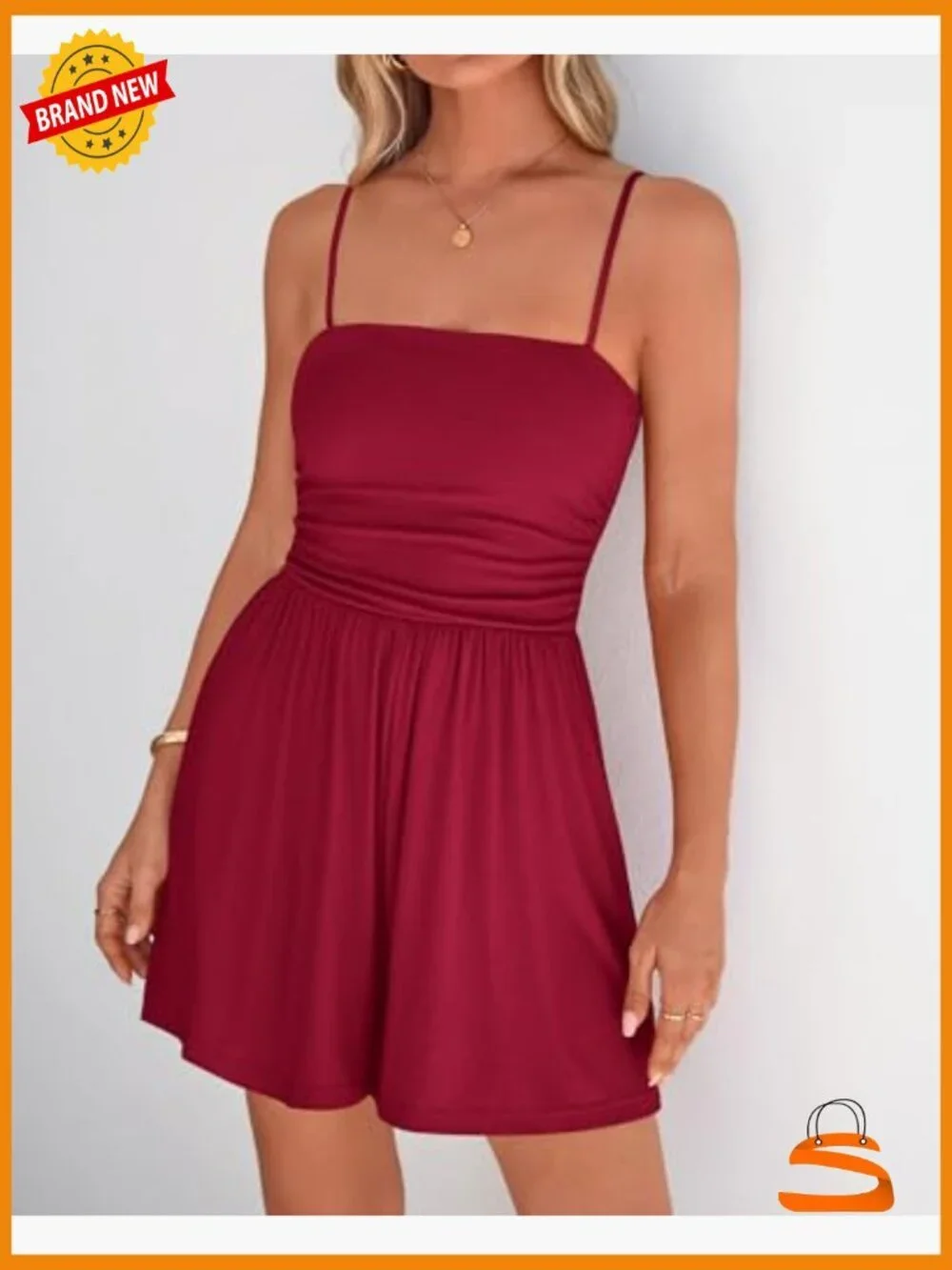 Casual One Piece Shorts Jumpsuit Spaghetti Strap Sleeveless Summer Romper